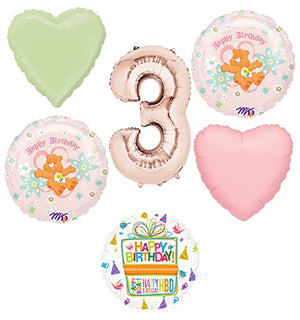 Care Bears Party Supplies and 3rd Birthday Balloon Bouquet Decorations