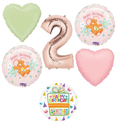 Care Bears Party Supplies and 2nd Birthday Balloon Bouquet Decorations