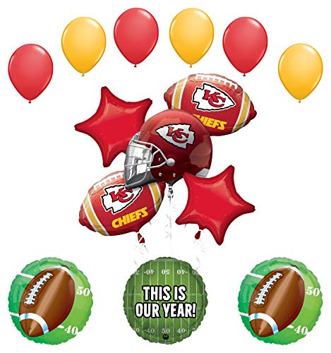 Mayflower Products Kansas City Chiefs Football Party Supplies This is Our Year Balloon Bouquet Decoration