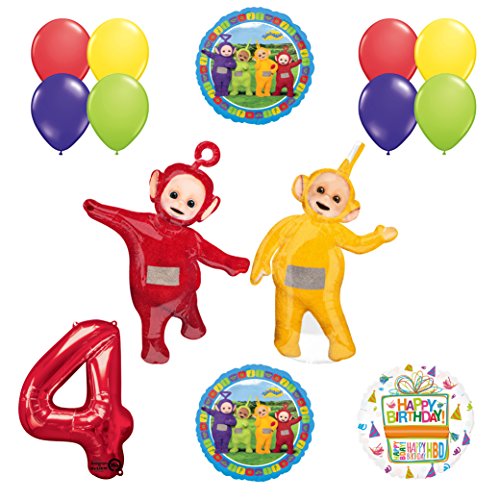 Teletubbies 4th birthday LAA-LAA & PO Balloon Birthday Party supplies and Decorations