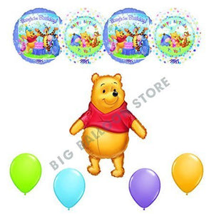 Winnie The Pooh BABY'S FIRST BIRTHDAY Party 9pc Balloons Decorating Kit