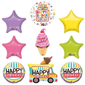 Ice Cream Cherry On Top Balloon Birthday Party Supplies Decorations
