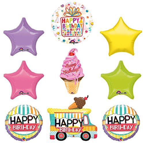 Ice Cream Cherry On Top Balloon Birthday Party Supplies Decorations