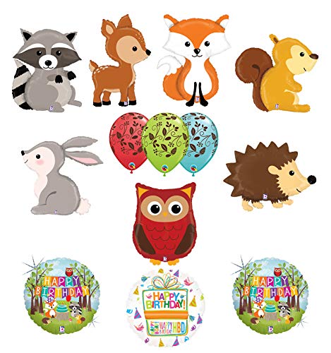 Mayflower Products The Ultimate Woodland Creatures Birthday Party Supplies Balloon Bouquet Decorations