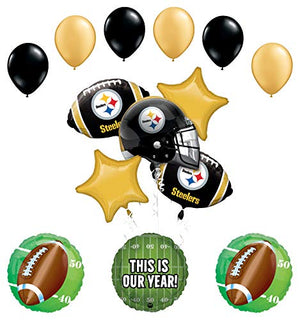 Mayflower Products Pittsburgh Steelers Football Party Supplies This is Our Year Balloon Bouquet Decoration
