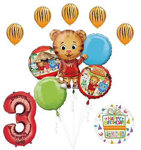 The Ultimate Daniel Tiger Neighborhood 3rd Birthday Party Supplies and Balloon Decorations