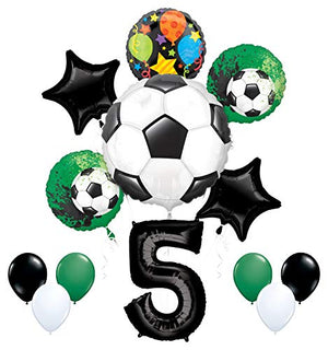 Mayflower Products Soccer Party Supplies 5th Birthday Goal Getter Balloon Bouquet Decorations