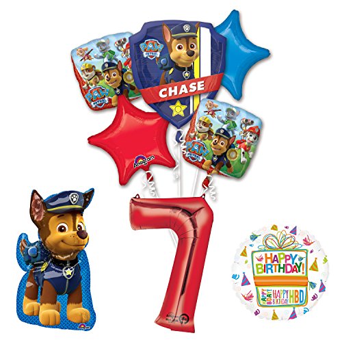 The Ultimate Paw Patrol 7th Birthday Party Supplies and Balloon Decorations