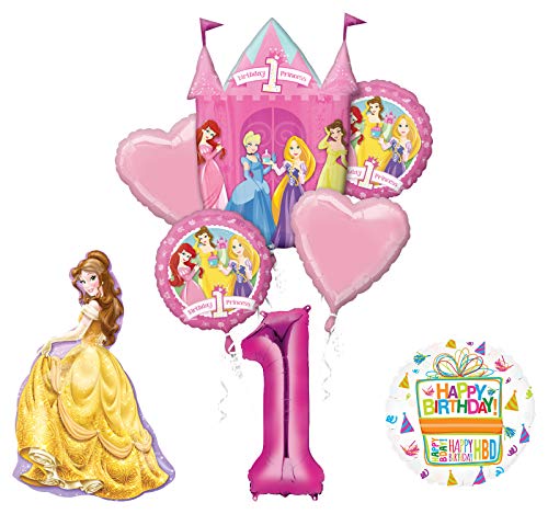 Mayflower Products Princess 1st Birthday Party Supplies Belle Balloon Bouquet Decorations