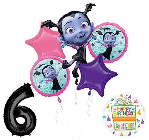 Mayflower Products Vampirina 6th Birthday Balloon Bouquet Decorations and Party Supplies