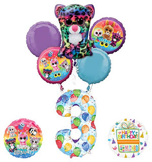 Mayflower Products Beanie Boos 3rd Birthday Party Supplies Balloon Bouquet Decoration