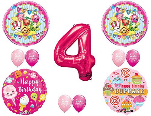 SHOPKINS 4th BIRTHDAY PARTY Balloons Decorations Supplies kit