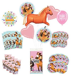 Mayflower Products Spirit Riding Free Birthday Party Supplies 16 Guest Decoration Kit and 43" Tan Horse Balloon Bouquet