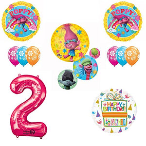 TROLLS Movie 2nd Happy Birthday Party Balloons Decoration Supplies Poppy Branch Movie
