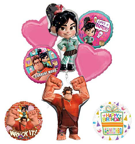 Wreck It Ralph Birthday Party Supplies Vanellope and Ralph Balloon Bouquet Decorations