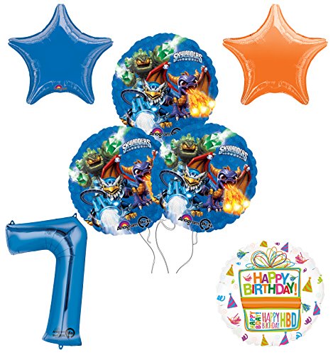 Skylanders 7th Birthday Party Supplies and Balloon Decoration Bouquet Kit