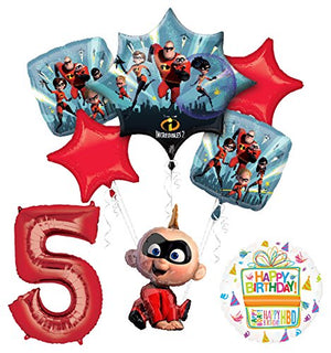 Mayflower Products Incredibles Jack Jack party supplies 5th Birthday Balloon Bouquet Decorations