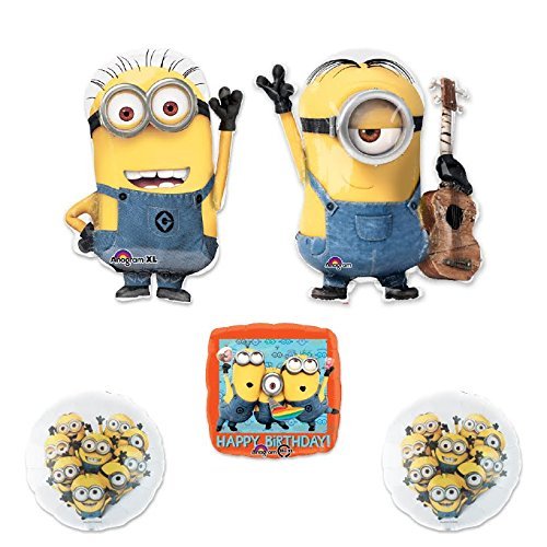 DESPICABLE ME 2 MINIONS 5 pc STEWART PARTY Extension Balloon Kit