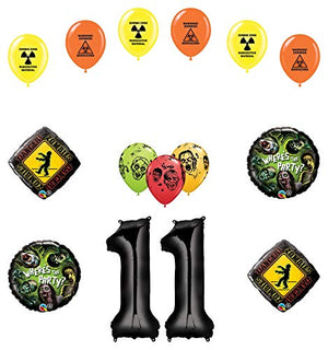 Mayflower Products Zombies 11th Birthday Party Supplies Walking Dead Balloon Bouquet Decorations