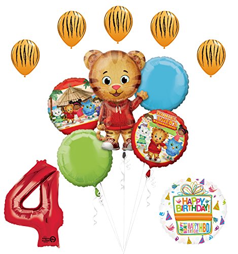 The Ultimate Daniel Tiger Neighborhood 4th Birthday Party Supplies and Balloon Decorations