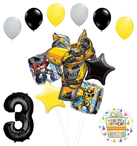 Transformers Mayflower Products Bumblebee 3rd Birthday Party Supplies Balloon Bouquet Decorations