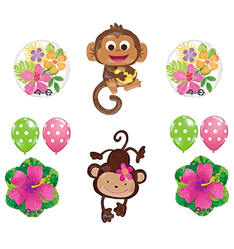Mod Monkey Party Supplies Birthday or Gender Reveal Monkey Love Balloon Bouquet Decorations