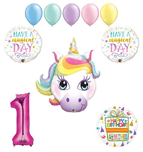 Magical Unicorn 1st Birthday Party Supplies and Balloon Decorations