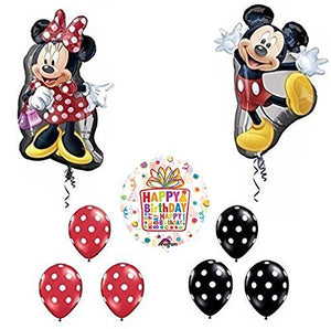Mickey and Minnie Mouse Full Body Birthday Supershape Balloon Set