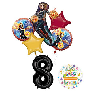 Mayflower Products Captain Marvel Party Supplies 8th Birthday Balloon Bouquet Decorations