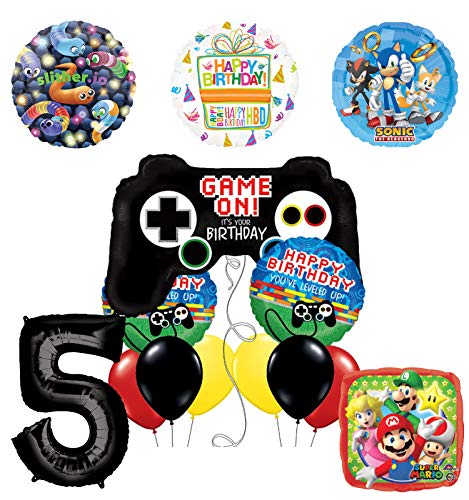 Mayflower Products Video Gamers 5th Birthday Party Supplies Balloon Decorations