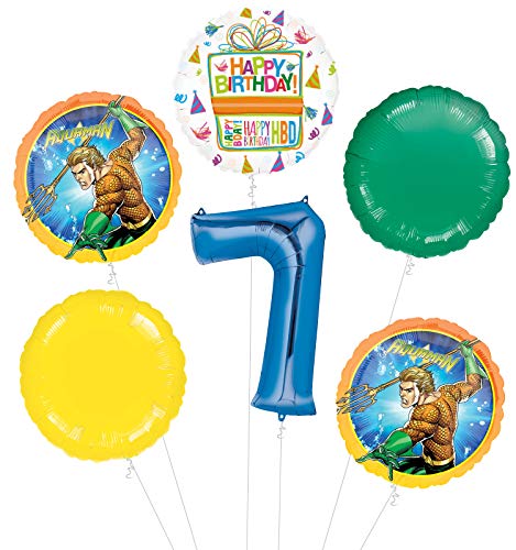 Aquaman 7th Birthday Party Supplies Balloon Bouquet Decorations