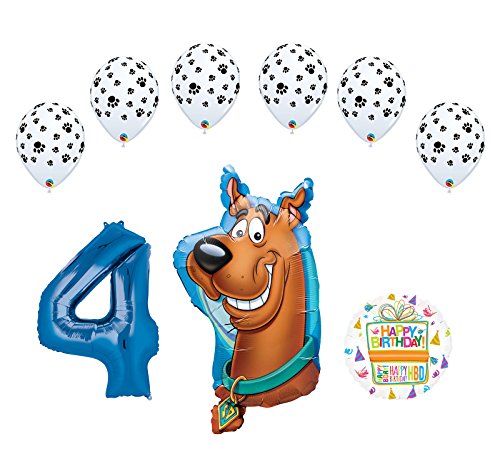 Mayflower Products Scooby Doo 4th Birthday Party Supplies Balloon Bouquet Decorations