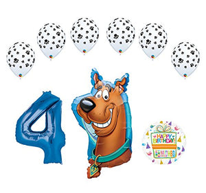 Mayflower Products Scooby Doo 4th Birthday Party Supplies Balloon Bouquet Decorations