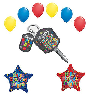 Sweet 16 Birthday Party Supplies Car Keys Balloon Bouquet Decorations