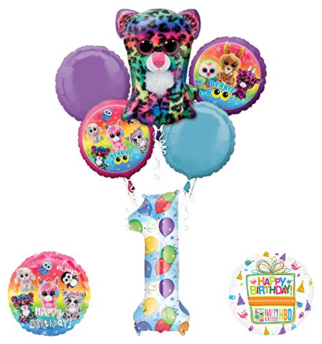 Mayflower Products Beanie Boos 1st Birthday Party Supplies Balloon Bouquet Decoration