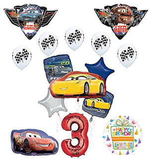 Disney Pixar Cars "3" 3rd Birthday Party Supplies