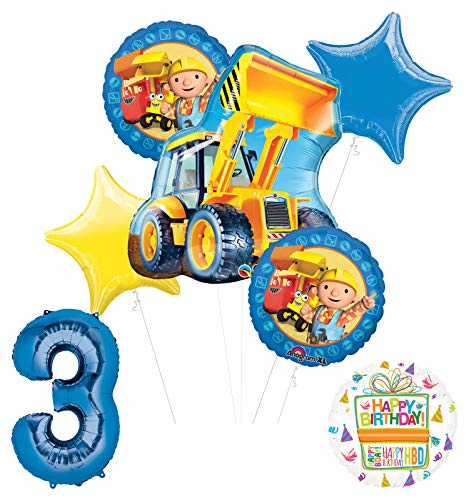 Mayflower Products Bob The Builder Construction Party Supplies 3rd Birthday Balloon Bouquet Decorations