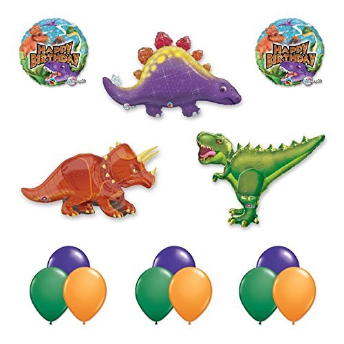 The Ultimate 14 pc Giant Dinosaur Birthday Balloon Kit