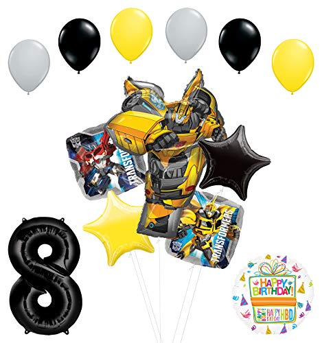 Transformers Mayflower Products Bumblebee 8th Birthday Party Supplies Balloon Bouquet Decorations