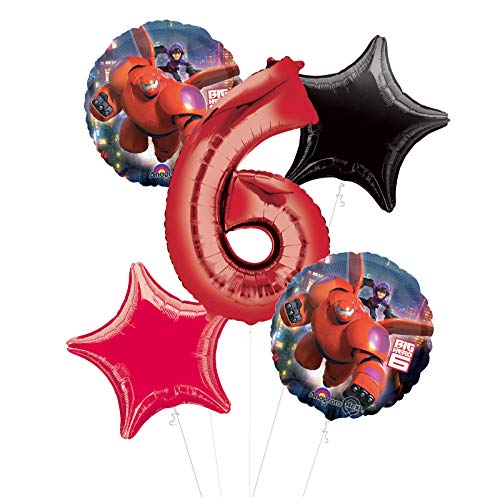 Mayflower Products Big Hero 6 Party Supplies 6th Birthday Balloon Bouquet Decorations