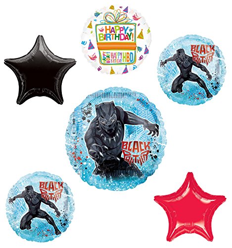 Black Panther Party Supplies Birthday Balloon Bouquet Decorations