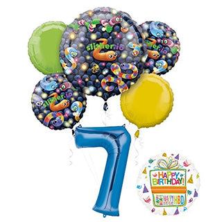 Slither.io Party Supplies 7th Birthday Video Game Balloon Bouquet Decorations