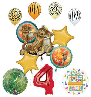 Lion King Party Supplies 4th Birthday Balloon Bouquet Decorations