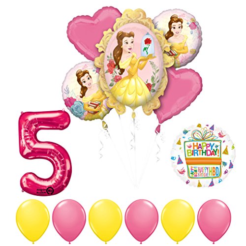 Beauty and The Beast 5th Birthday Party Balloon supplies decorations
