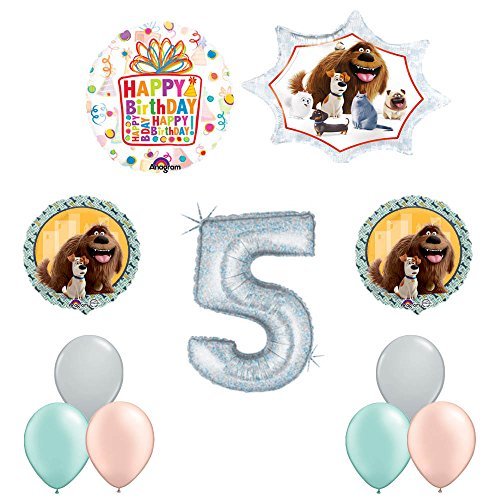 The Secret Life of Pets 5th Holographic Birthday Party Balloon Supply Decorations