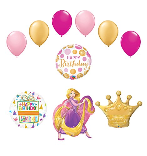 Rapunzel Crown Princess Balloon Birthday Party Supplies and Decorations