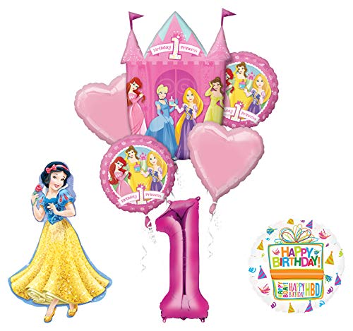 Mayflower Products Princess 1st Birthday Party Supplies Snow White Balloon Bouquet Decorations