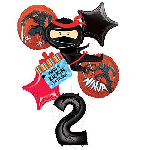 Mayflower Products Ninja Birthday Party Supplies Have A Happy Kickin 2nd Birthday Balloon Bouquet Decorations