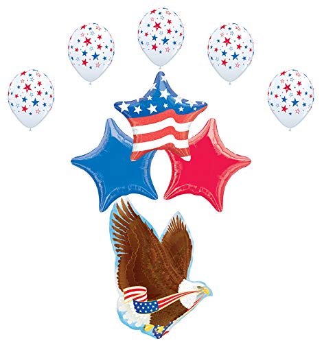 Mayflower Products Patriotic Party Supplies America 4th of July Eagle Stars and Stripes Balloon Bouquet Decorations