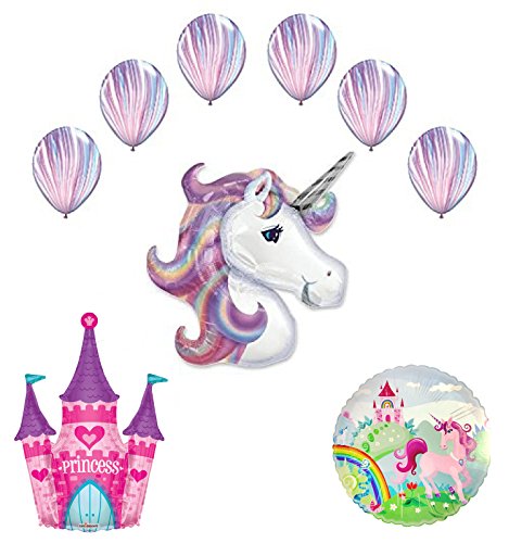 Unicorn Party Supplies Princess Castle Balloon Bouquet Decorations
